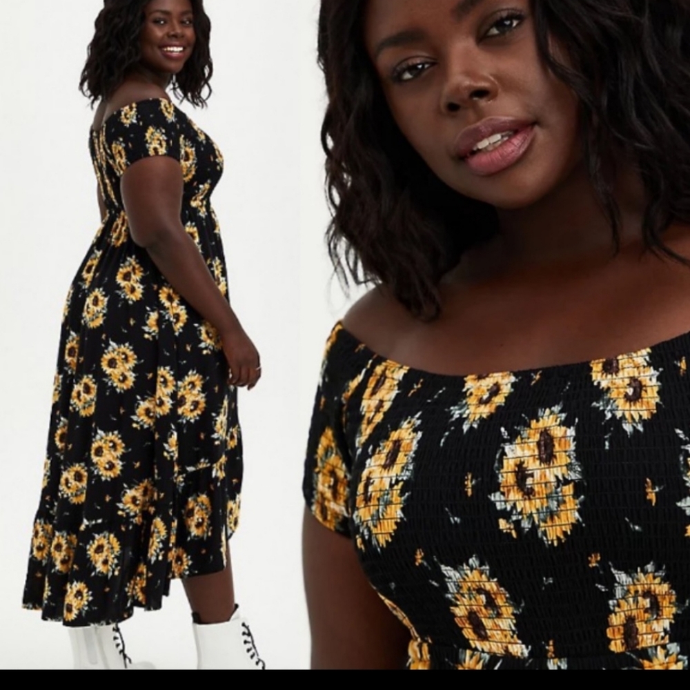 NWT Torrid Sunflower Maxi Dress